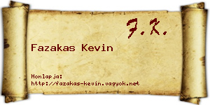 Fazakas Kevin névjegykártya